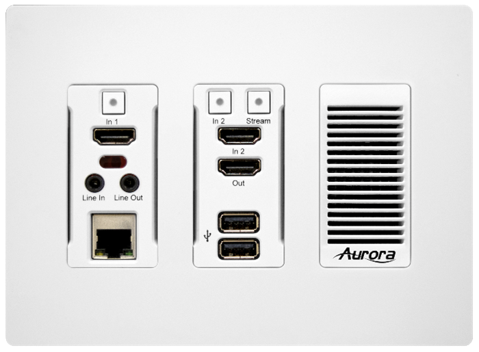 Aurora Multimedia IPX-TC3A-WP3-Pro Advanced IP Streaming HDMI Wall Plate Transceiver