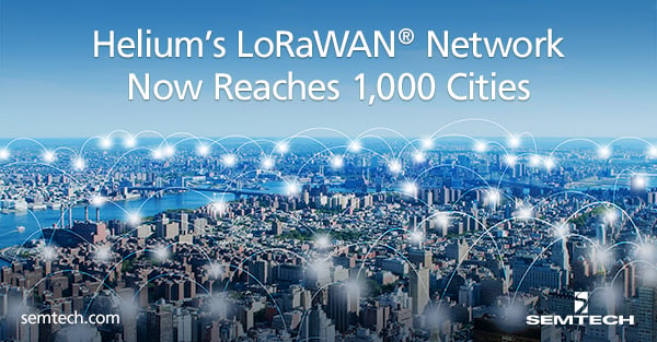 Helium's LoRaWAN Network Reaches Thousands of Cities